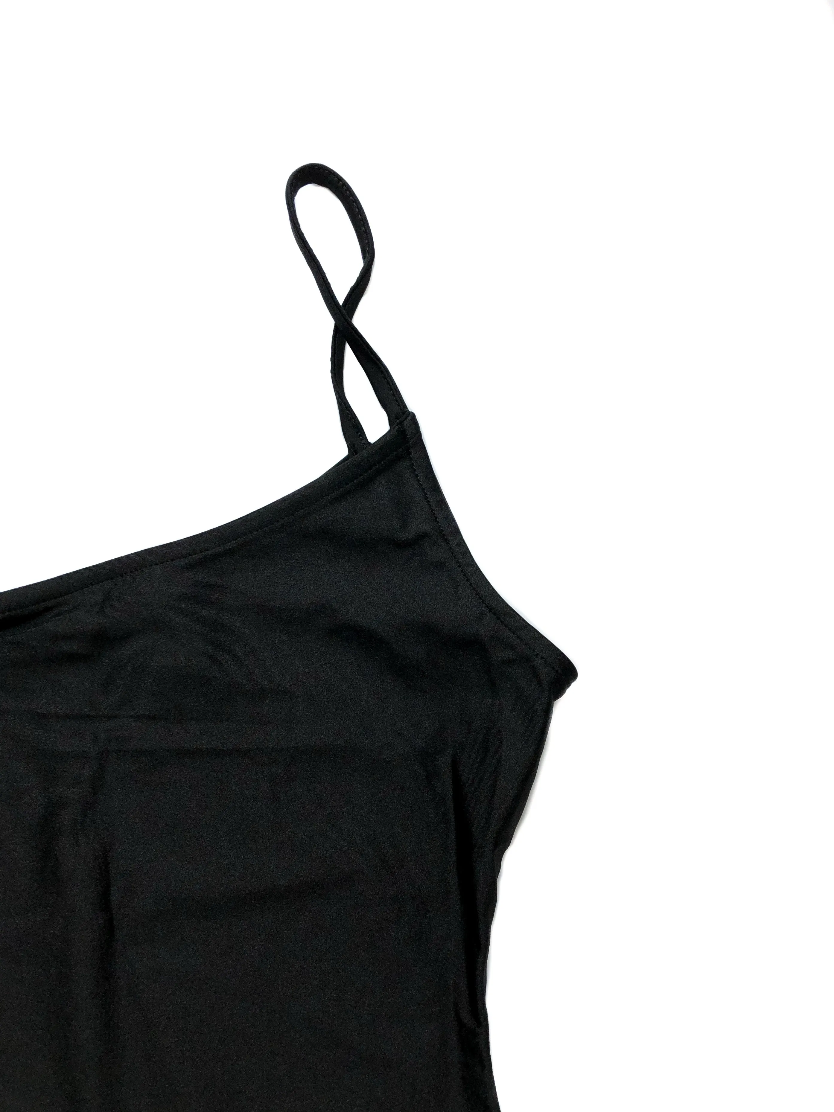 Aria Asymmetrical Mini Dress - Black