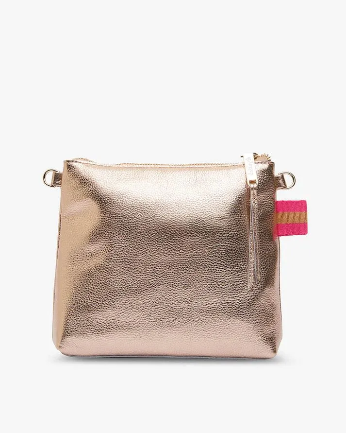 ARLINGTON MILNE Alexis Crossbody - Rose Gold Pebble