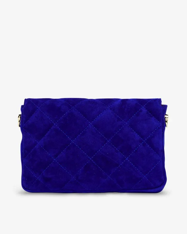 ARLINGTON MILNE Sarah Crossbody - Cobalt Suede