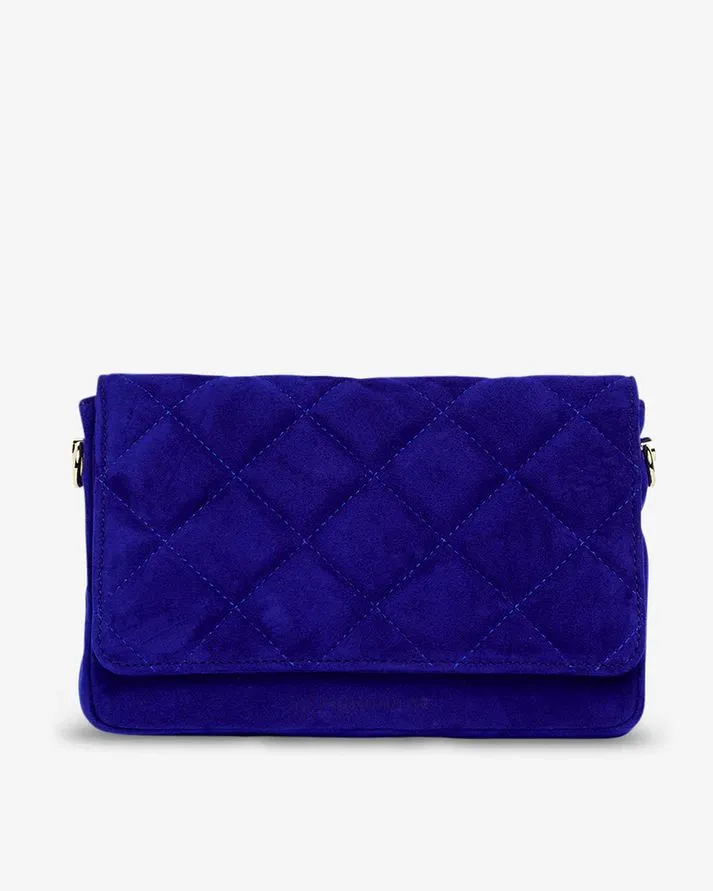 ARLINGTON MILNE Sarah Crossbody - Cobalt Suede