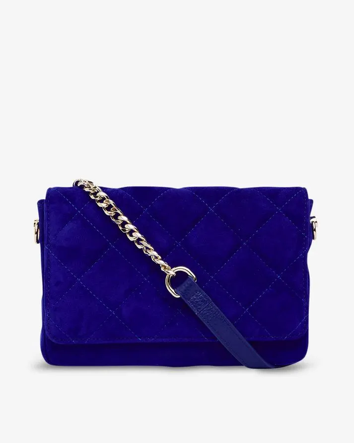 ARLINGTON MILNE Sarah Crossbody - Cobalt Suede