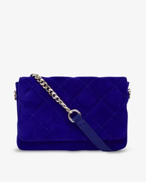 ARLINGTON MILNE Sarah Crossbody - Cobalt Suede