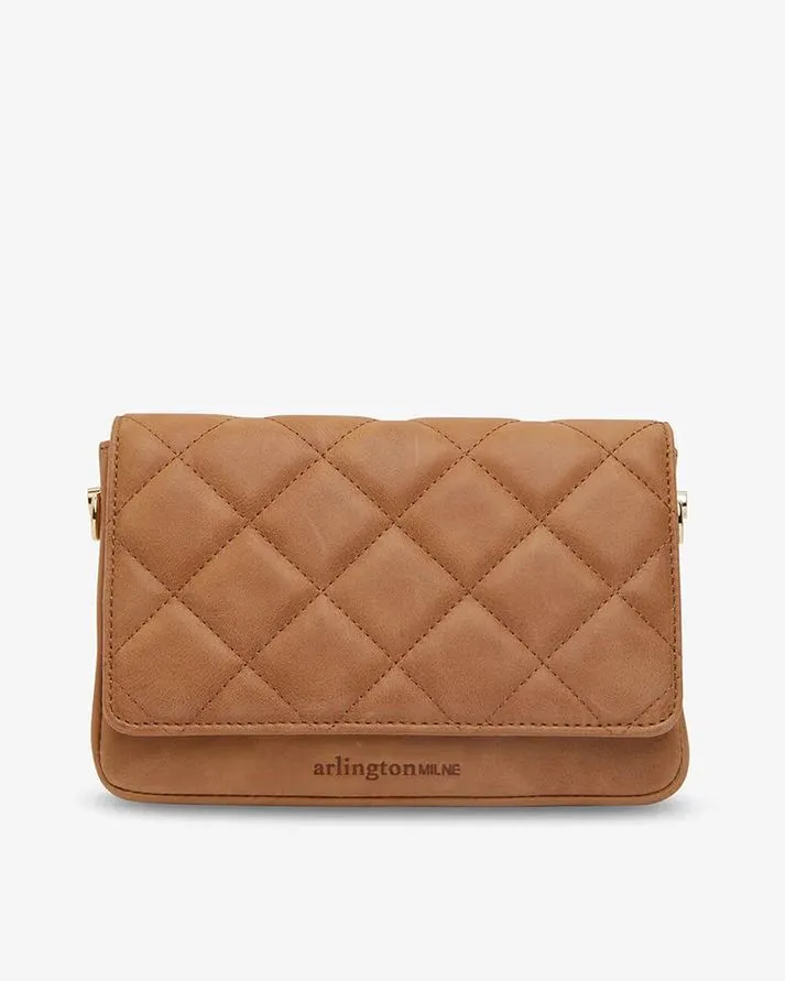 ARLINGTON MILNE Sarah Crossbody - Vintage Tan