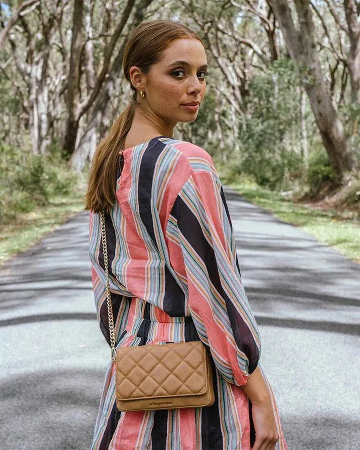 ARLINGTON MILNE Sarah Crossbody - Vintage Tan