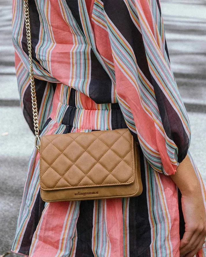 ARLINGTON MILNE Sarah Crossbody - Vintage Tan