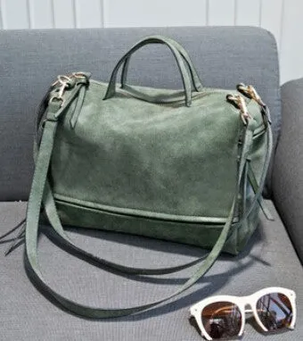 Arrive Women Shoulder Bag Nubuck Leather Vintage Messenger Bag Motorcycle Crossbody Bags Women Bag CX003