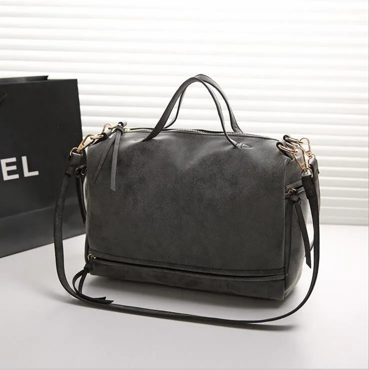 Arrive Women's Shoulder Bag Nubuck Leather Vintage Messenger Bag Motorcycle Shoulder Bags Women's Bag