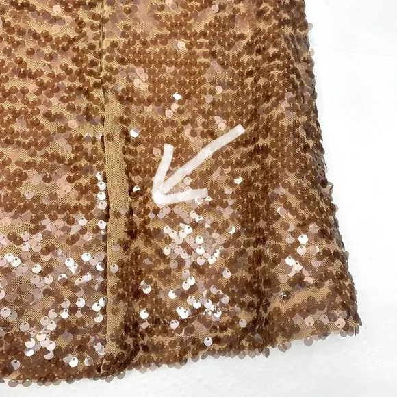 ASTR the Label Romina Sequin Mini Skirt Nude XS