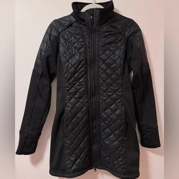 ATHLETA Women's Rock Springs CYA Jacket Quilted Puffer Black Size XS