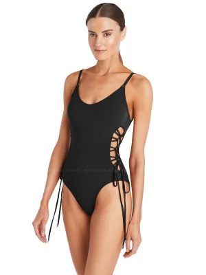 Aubrey Lace Up One Piece ::RET