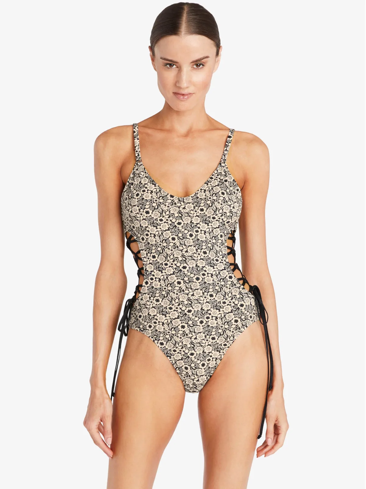Aubrey Lace Up One Piece ::RET