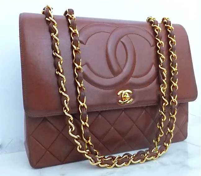 Authentic Chanel Vintage Whiskey XXL Maxi Jumbo