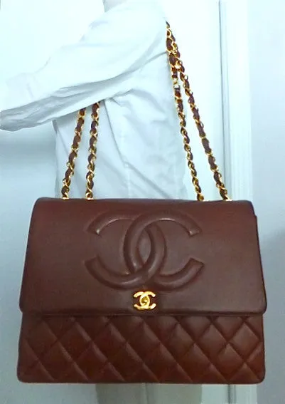 Authentic Chanel Vintage Whiskey XXL Maxi Jumbo
