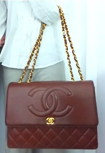 Authentic Chanel Vintage Whiskey XXL Maxi Jumbo
