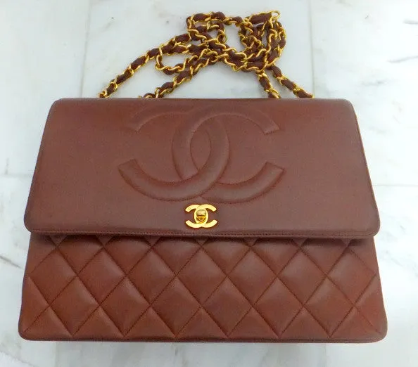 Authentic Chanel Vintage Whiskey XXL Maxi Jumbo