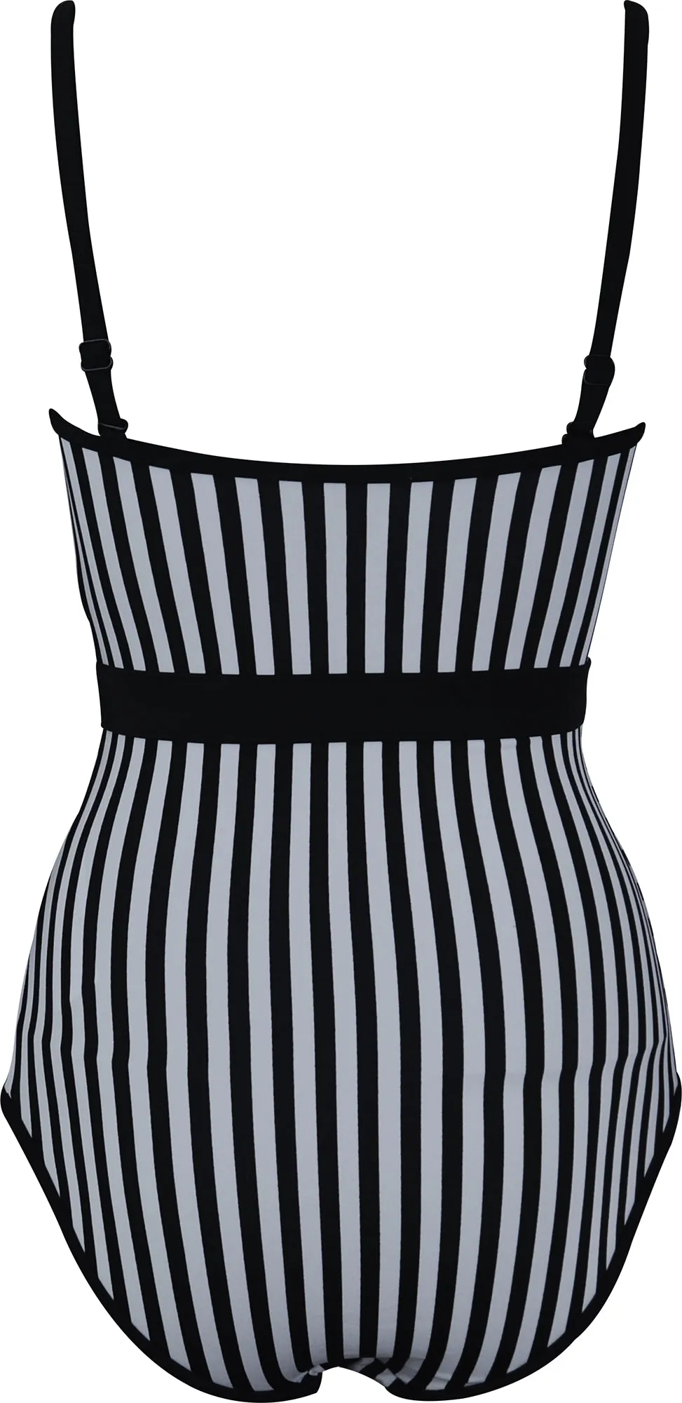 Avon Monochrome Stripe Womens Swimsuit - Black