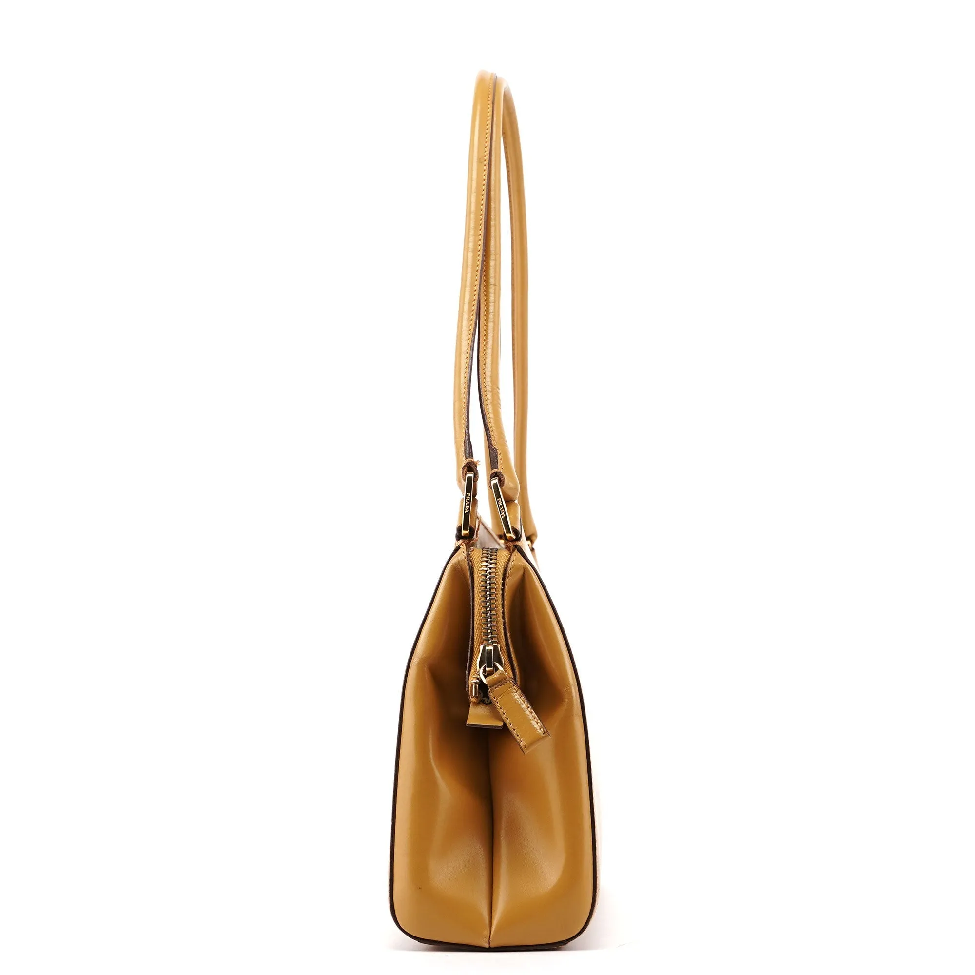 B11028 Yellow Leather Chic Shoulder Bag
