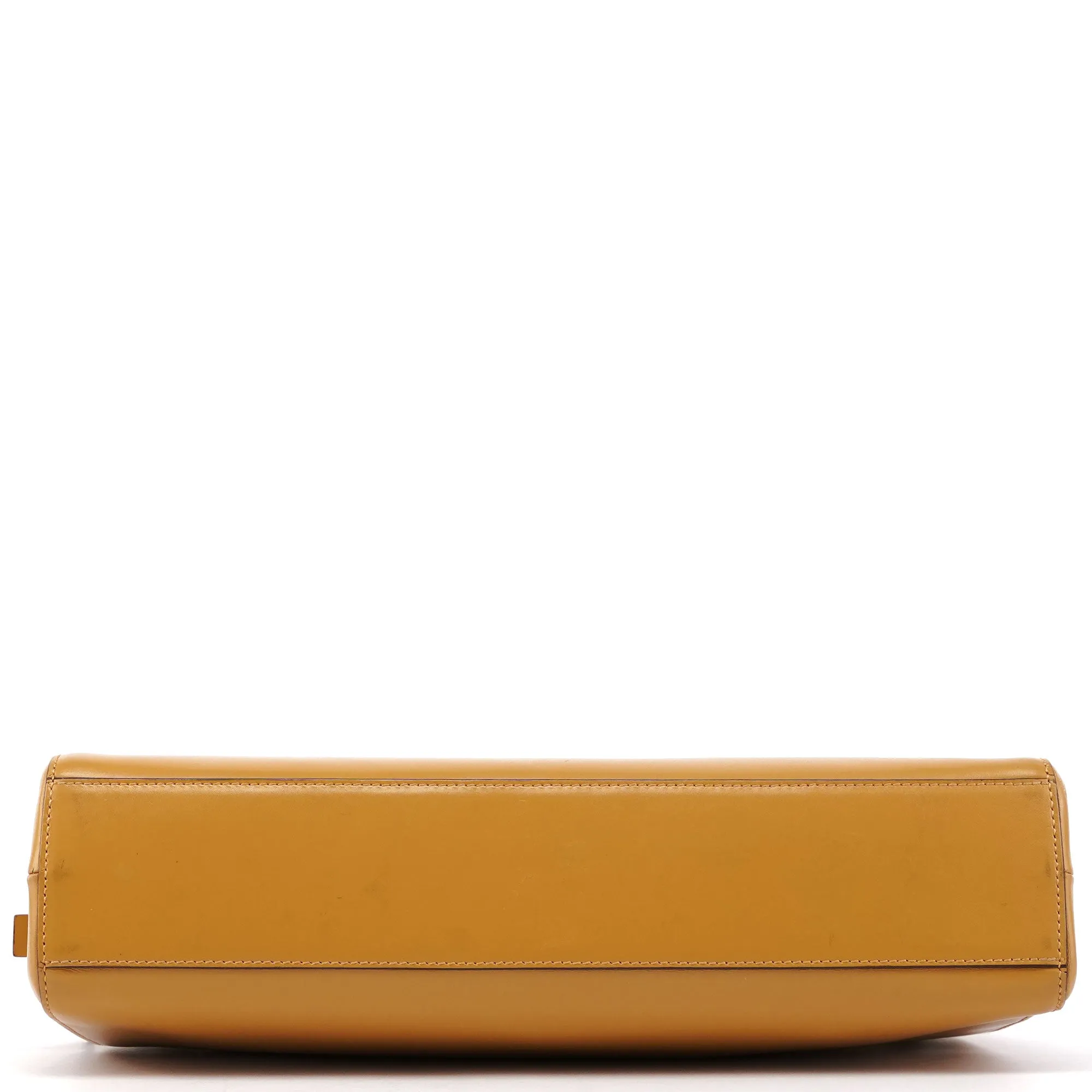 B11028 Yellow Leather Chic Shoulder Bag