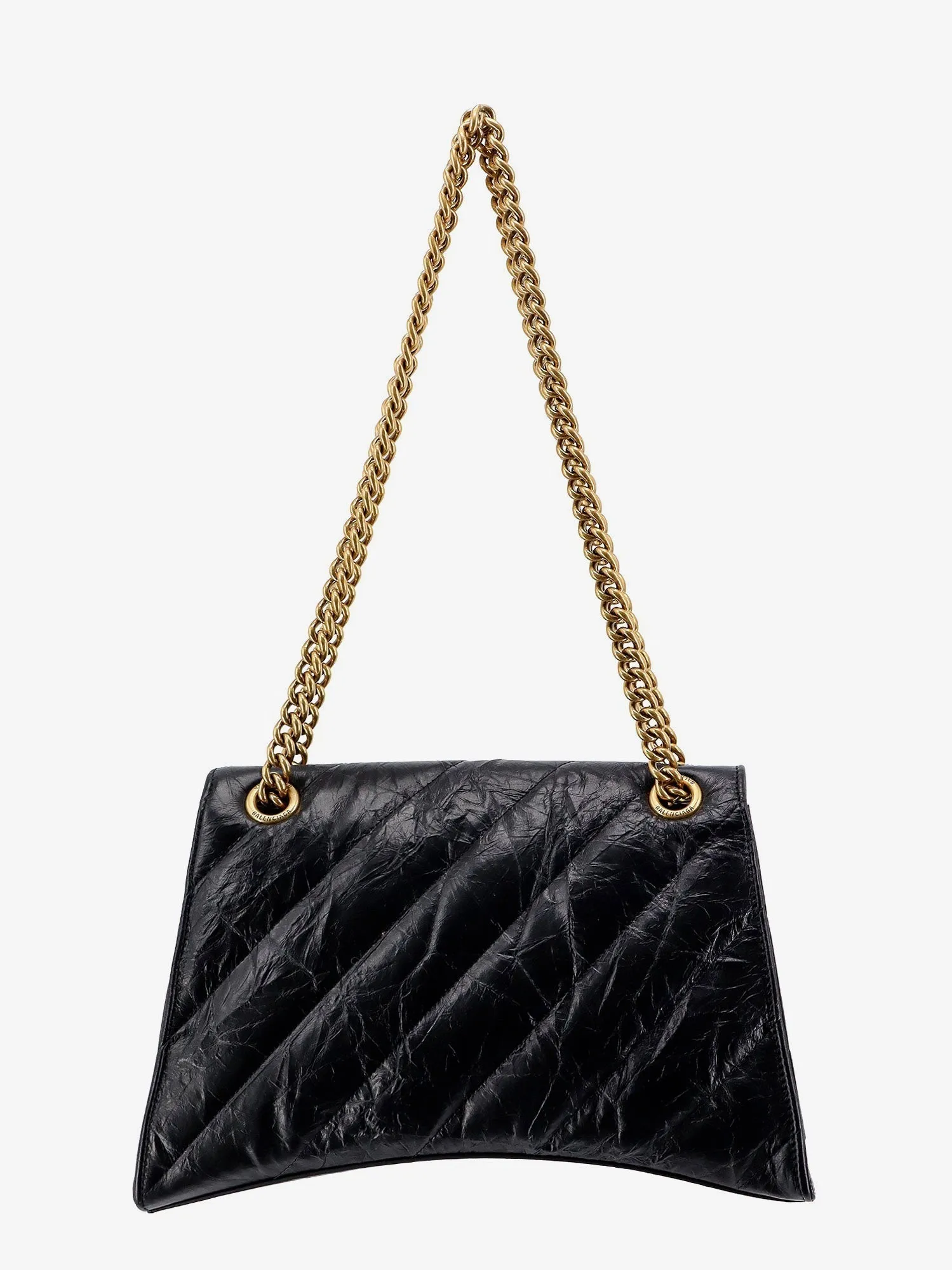 Balenciaga Matelassé Leather Shoulder Bag With Frontal Monogram