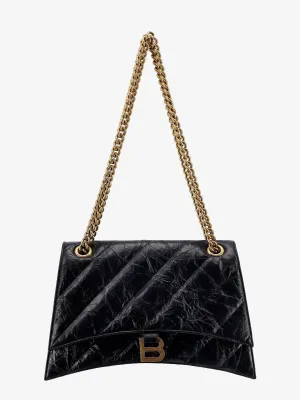 Balenciaga Matelassé Leather Shoulder Bag With Frontal Monogram