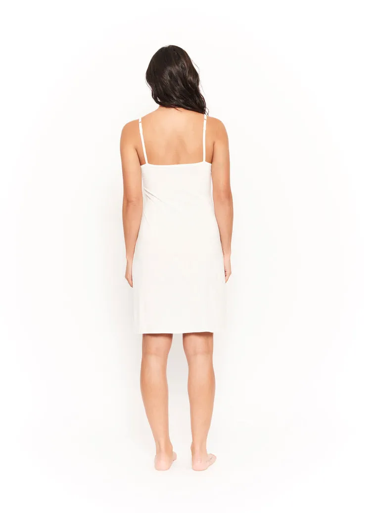 Bamboo Slip with Adjustable straps - Cream