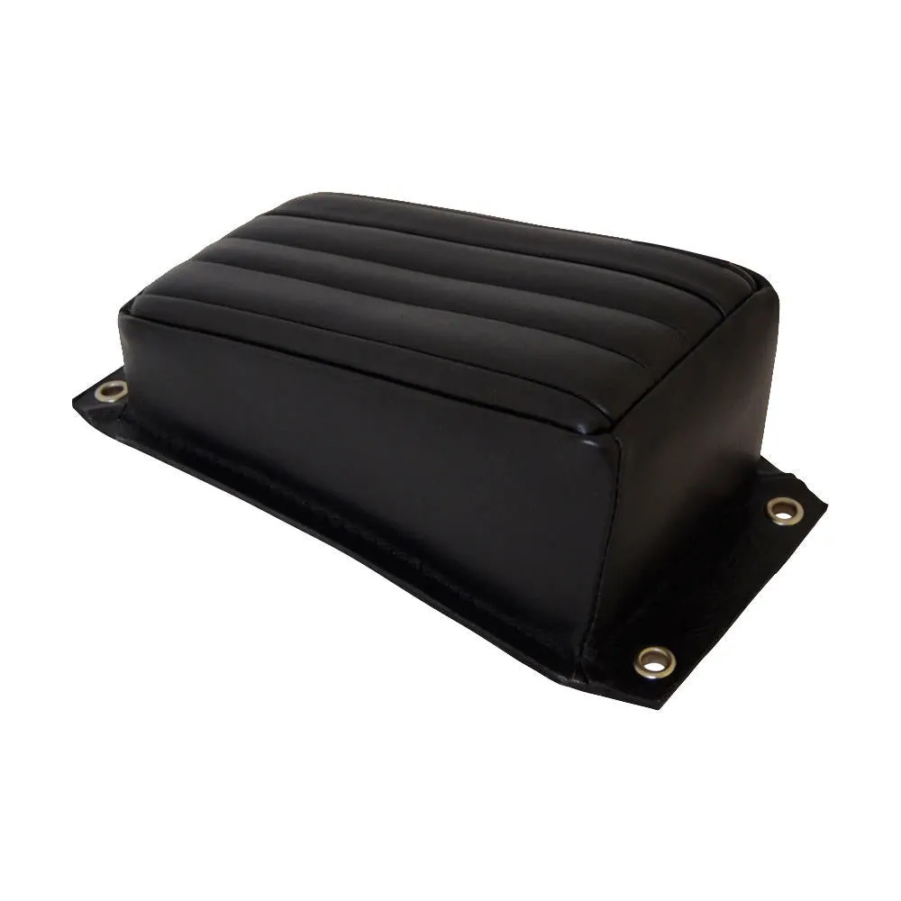 Bates Style Pillion Pad - Black Leather - Tuck N Roll