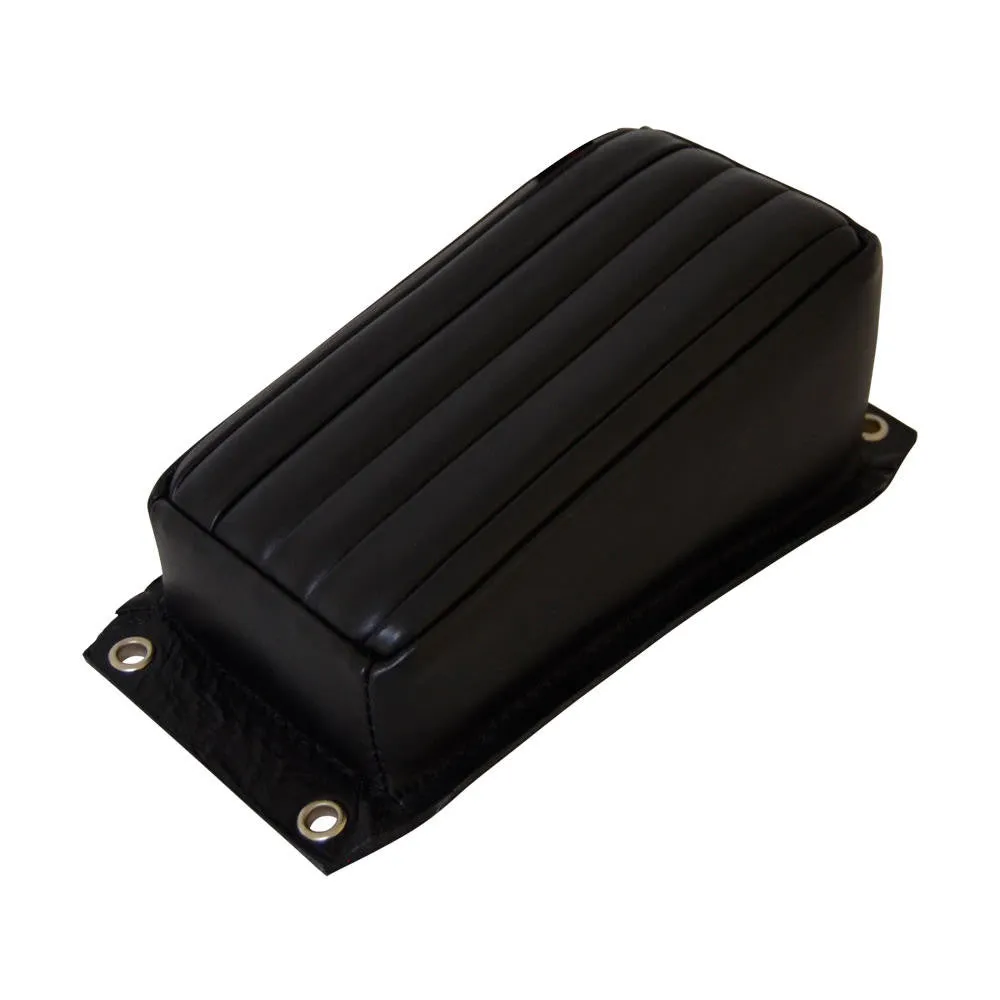 Bates Style Pillion Pad - Black Leather - Tuck N Roll