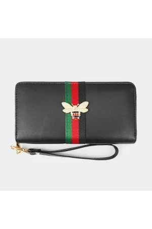 Bee Striped Wristlet