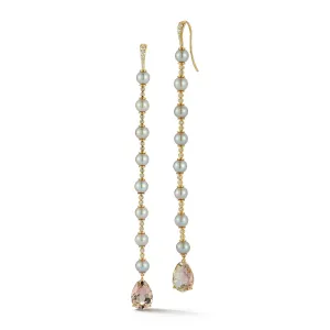 Bi-color Tourmaline Shoulder Duster Earrings