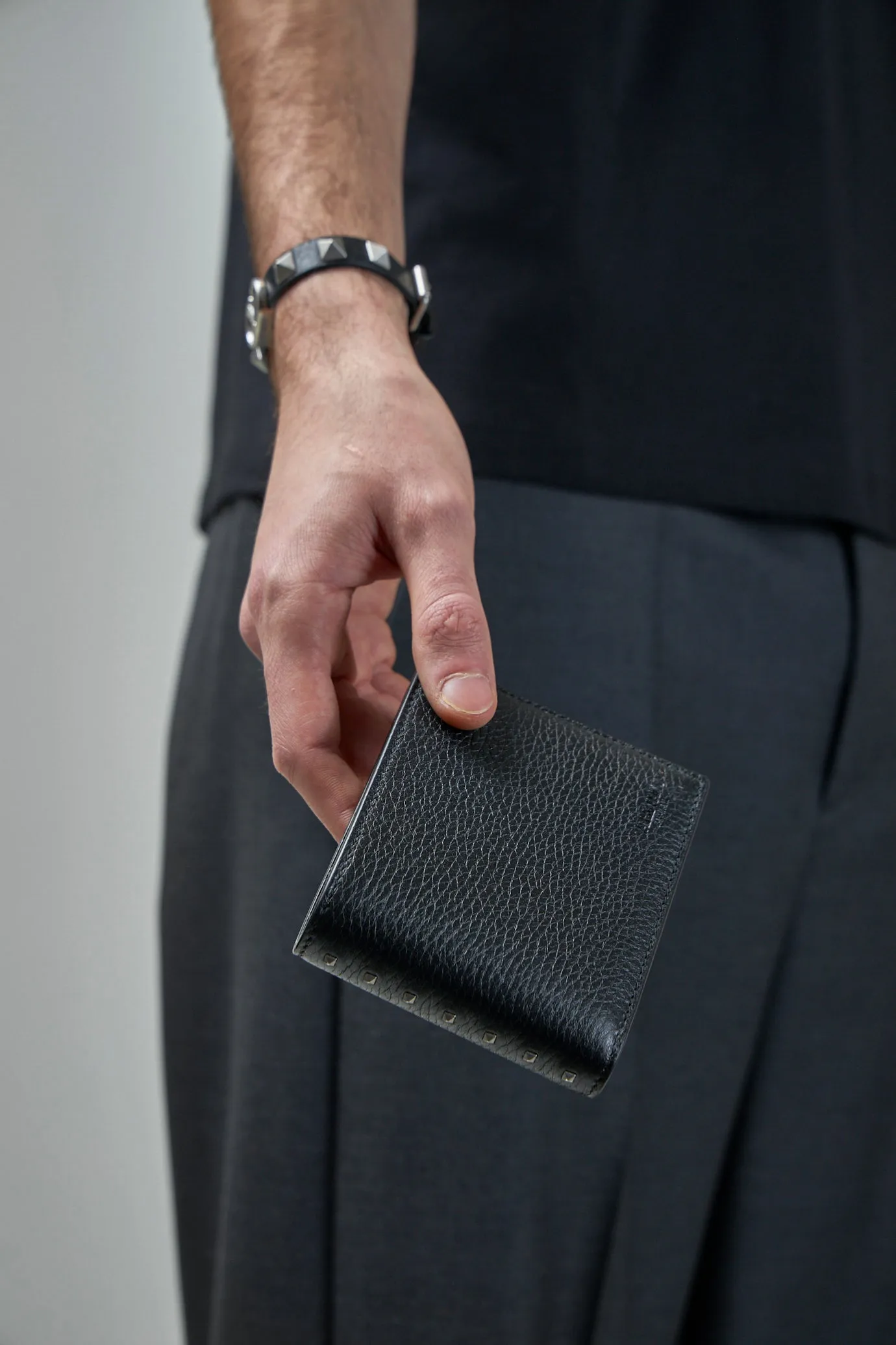 Bi-fold Wallet Rockstud Vitello Stampa