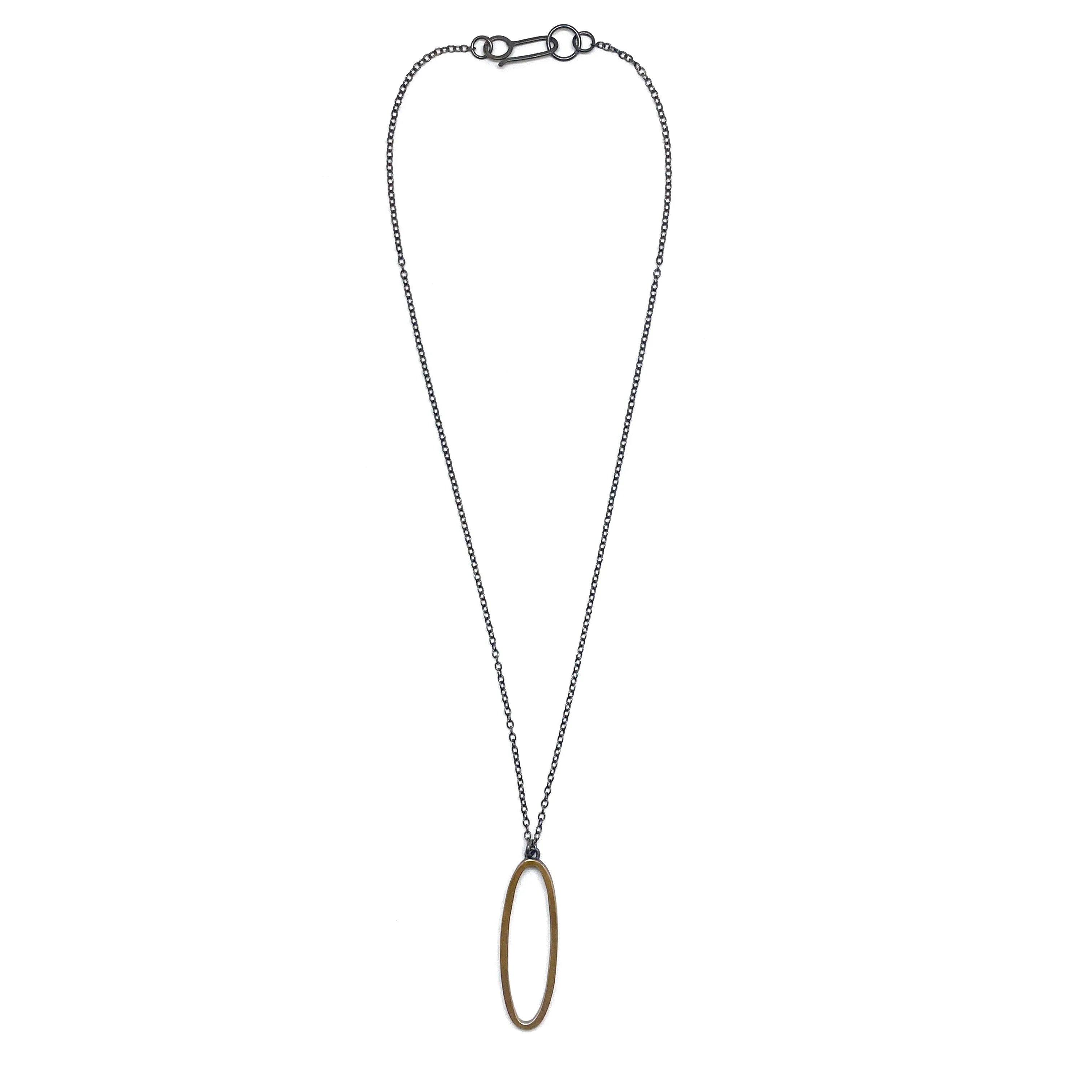 Bi-Metal Open Oval Pendant