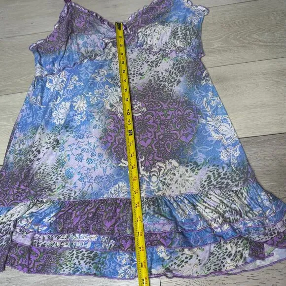 BISOU BISOU intimates y2k vintage purple pajama sleeping‎ lounge babydoll size L