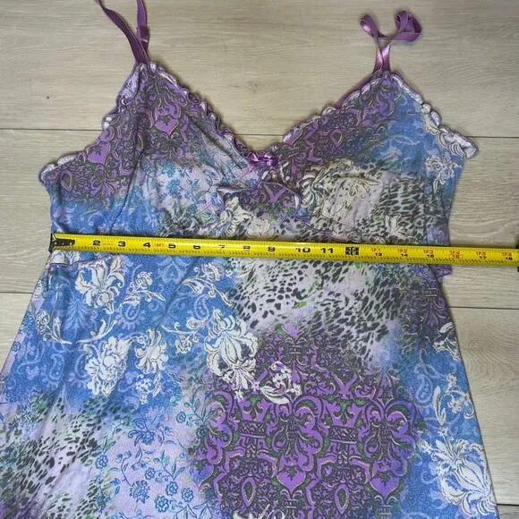 BISOU BISOU intimates y2k vintage purple pajama sleeping‎ lounge babydoll size L