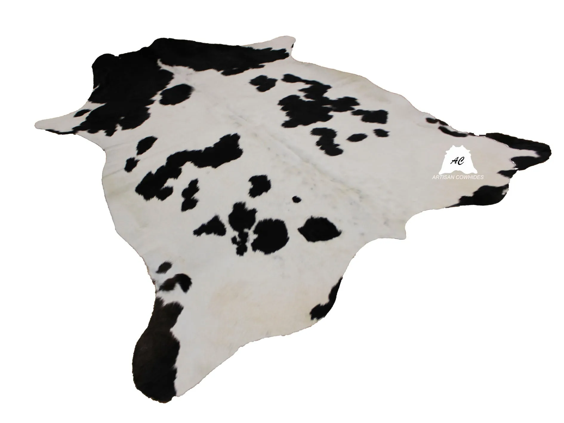 Black & White Cowhide Rug - Size L:6X5.5 / XLarge: 7x6 ft | Premium Cowhide Rug