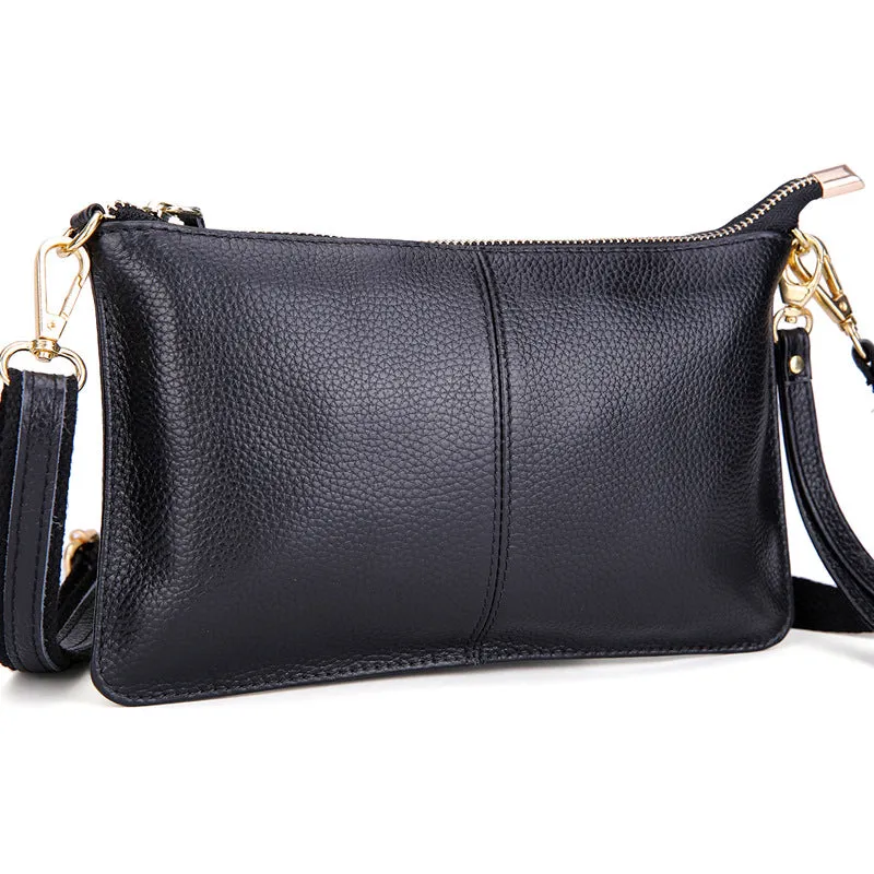 Black Leather Crossbody Bag