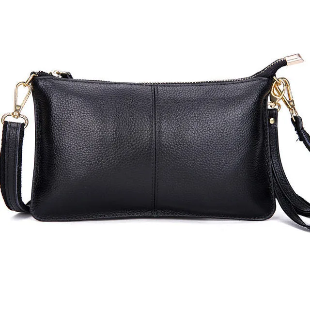 Black Leather Crossbody Bag