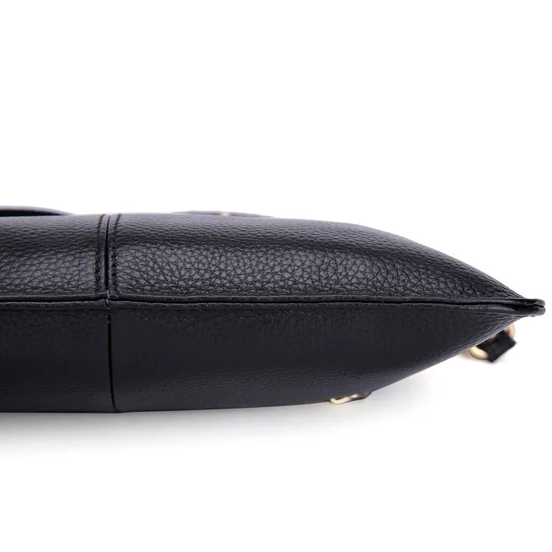 Black Leather Crossbody Bag