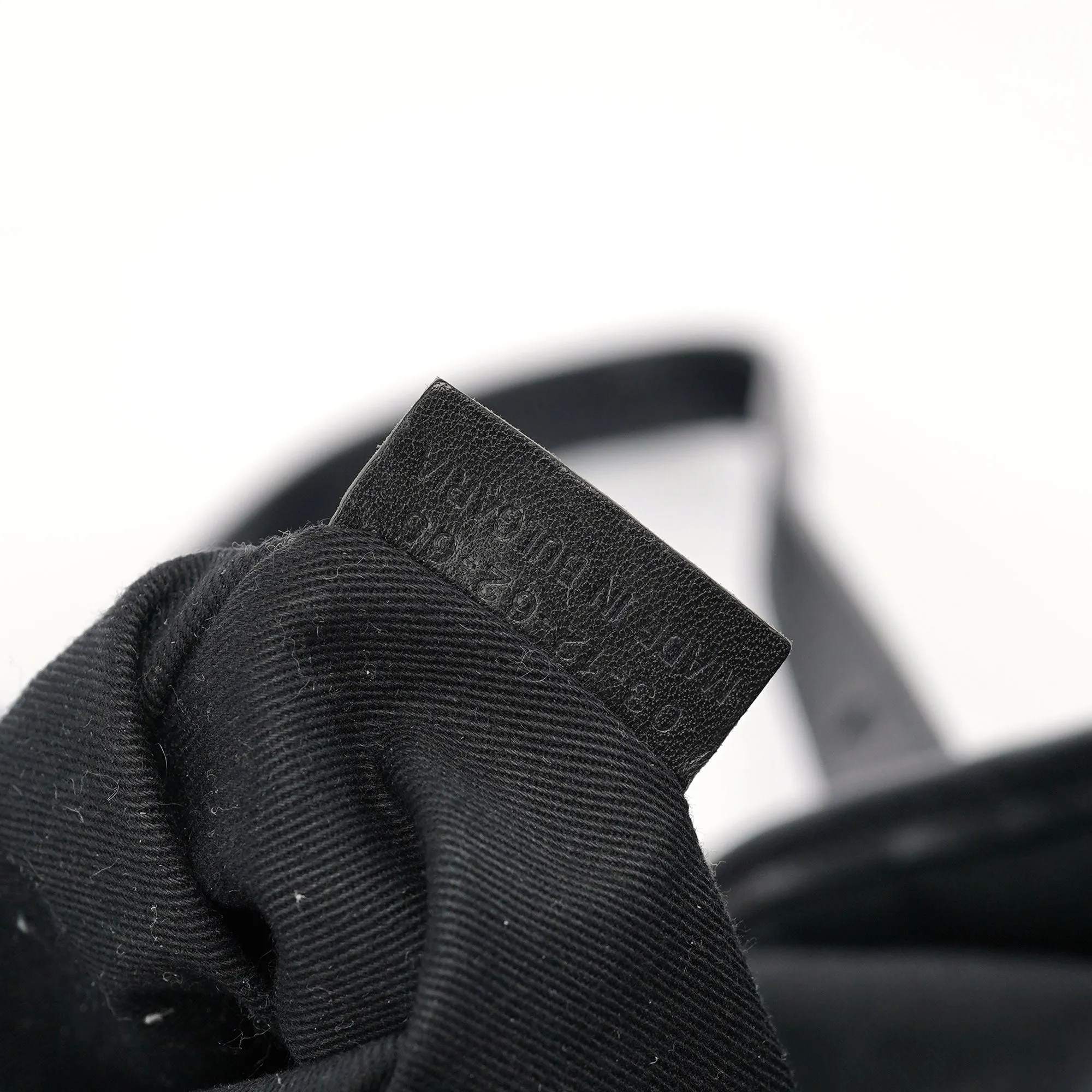 Black Leather Ellen Zippered Tote Bag