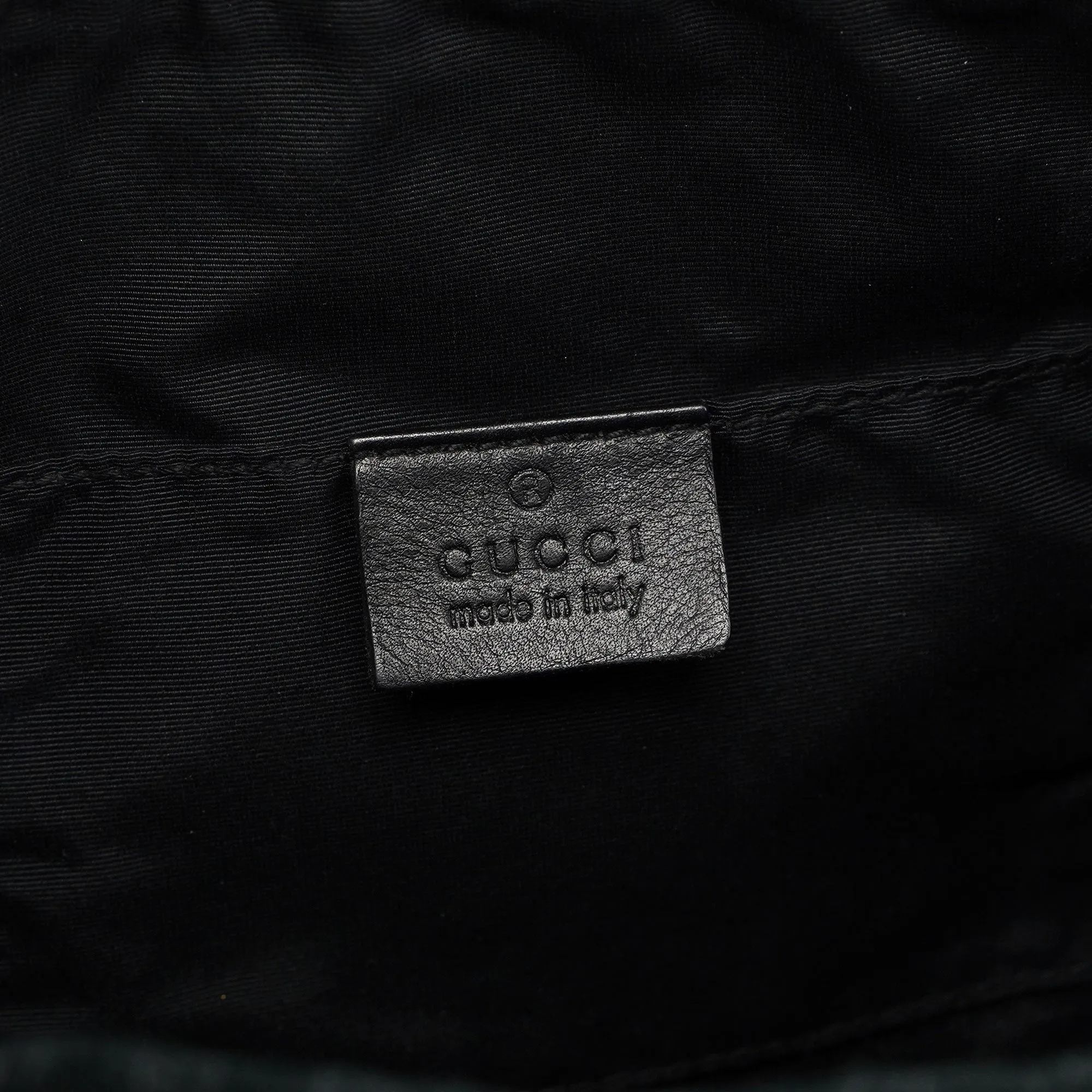Black Leather Perforated Shoulder Bag