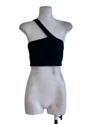 Black One Shoulder Strap Top