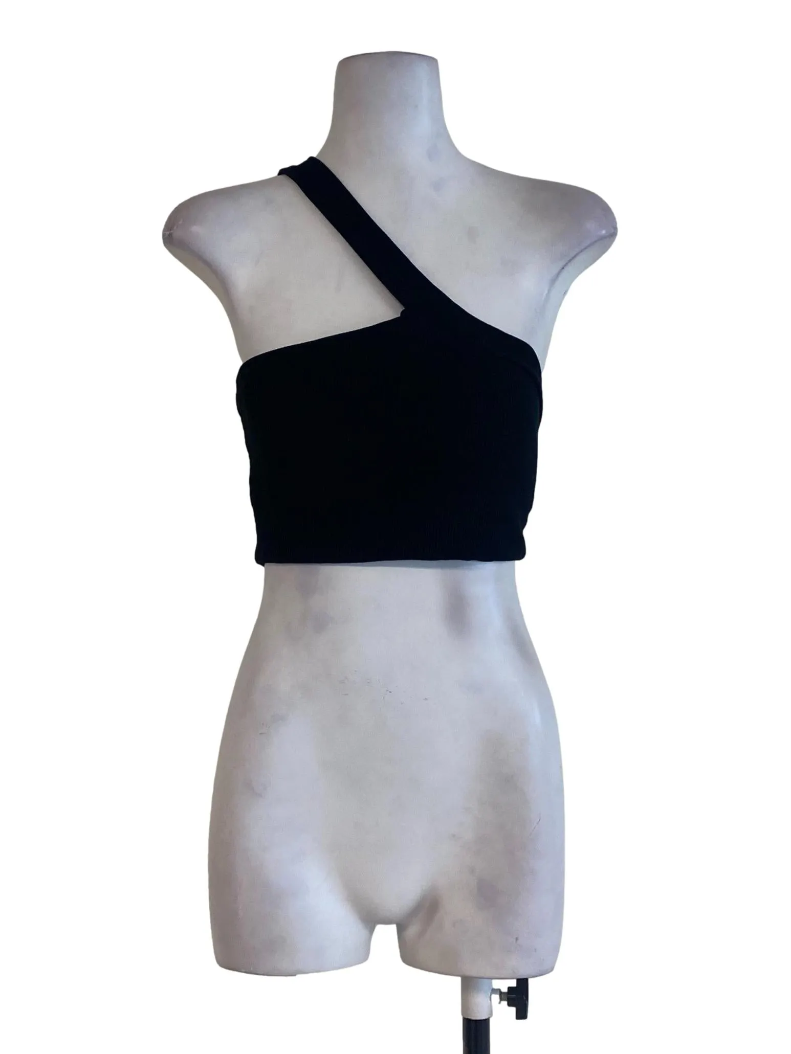 Black One Shoulder Strap Top