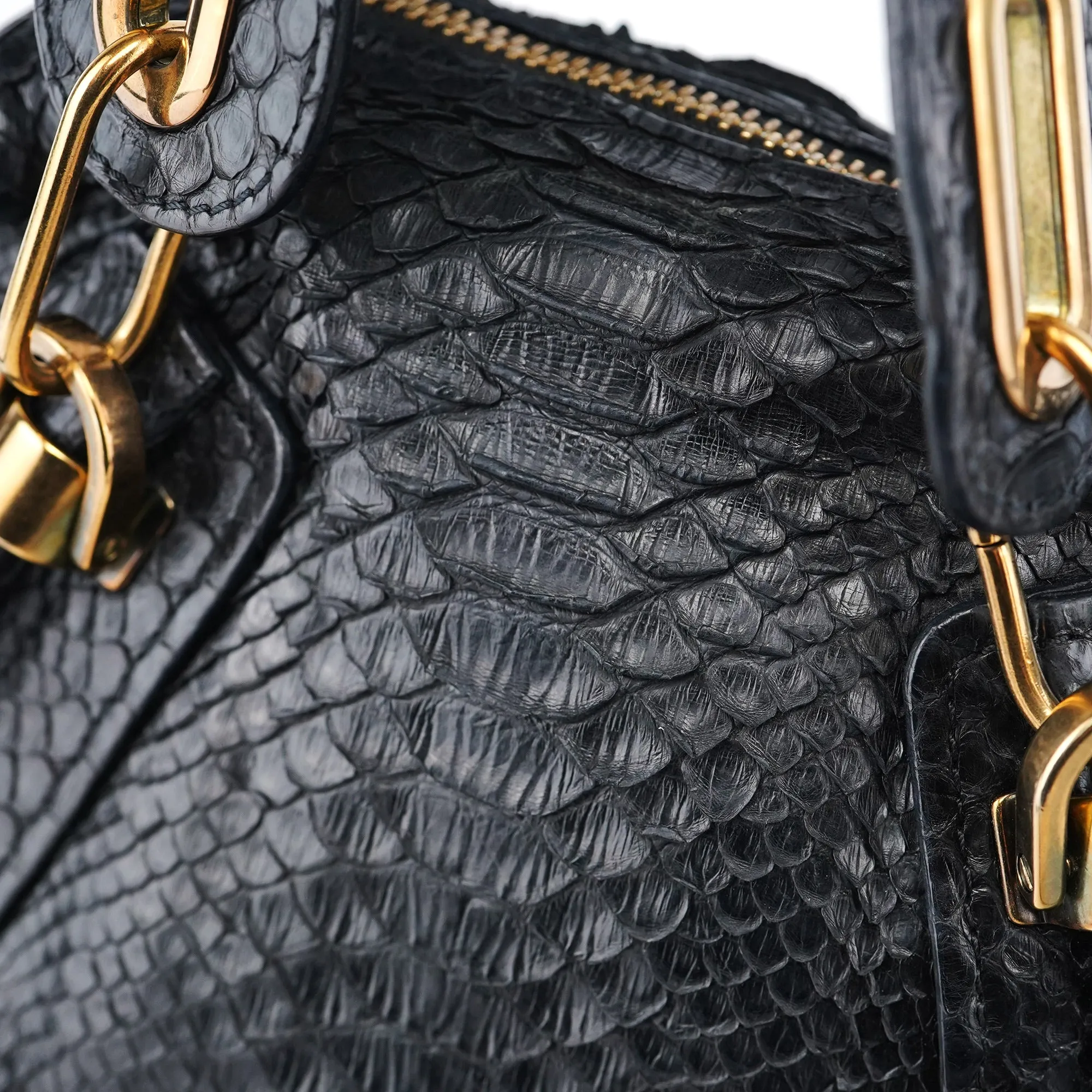 Black Python Paraty 2-Way Shoulder Bag
