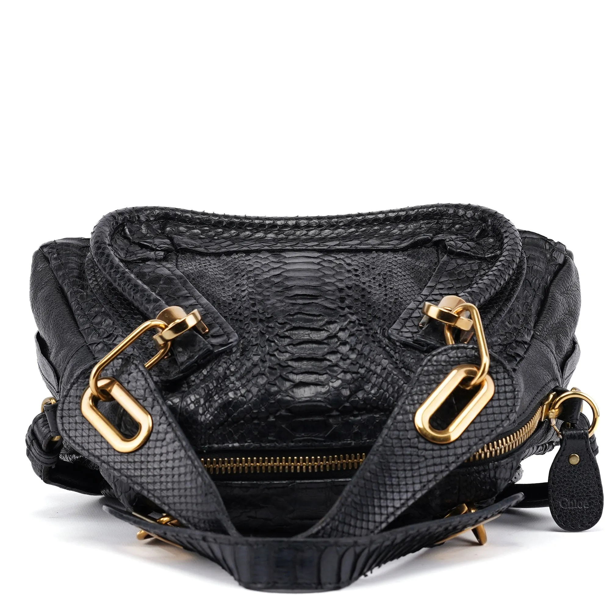 Black Python Paraty 2-Way Shoulder Bag