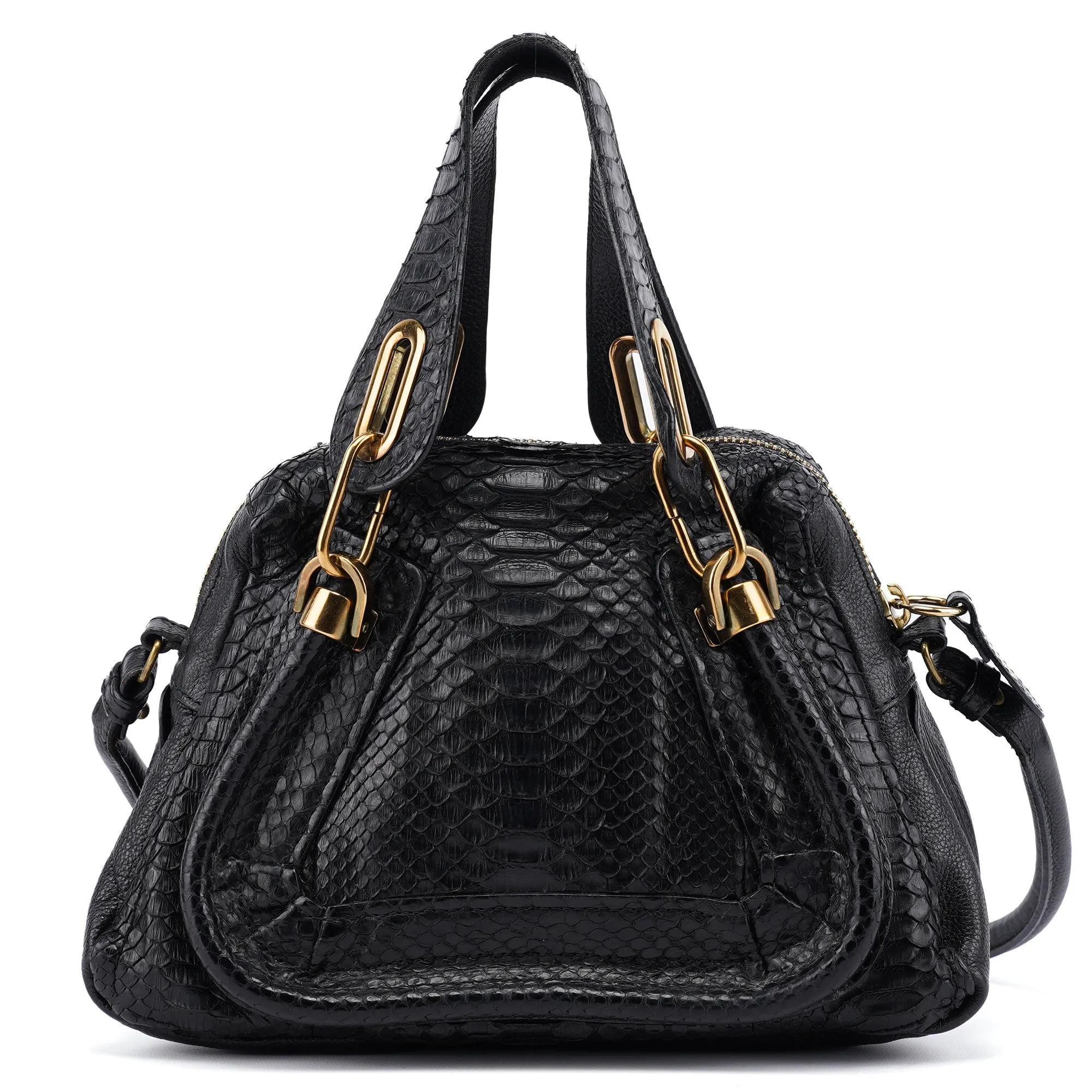 Black Python Paraty 2-Way Shoulder Bag