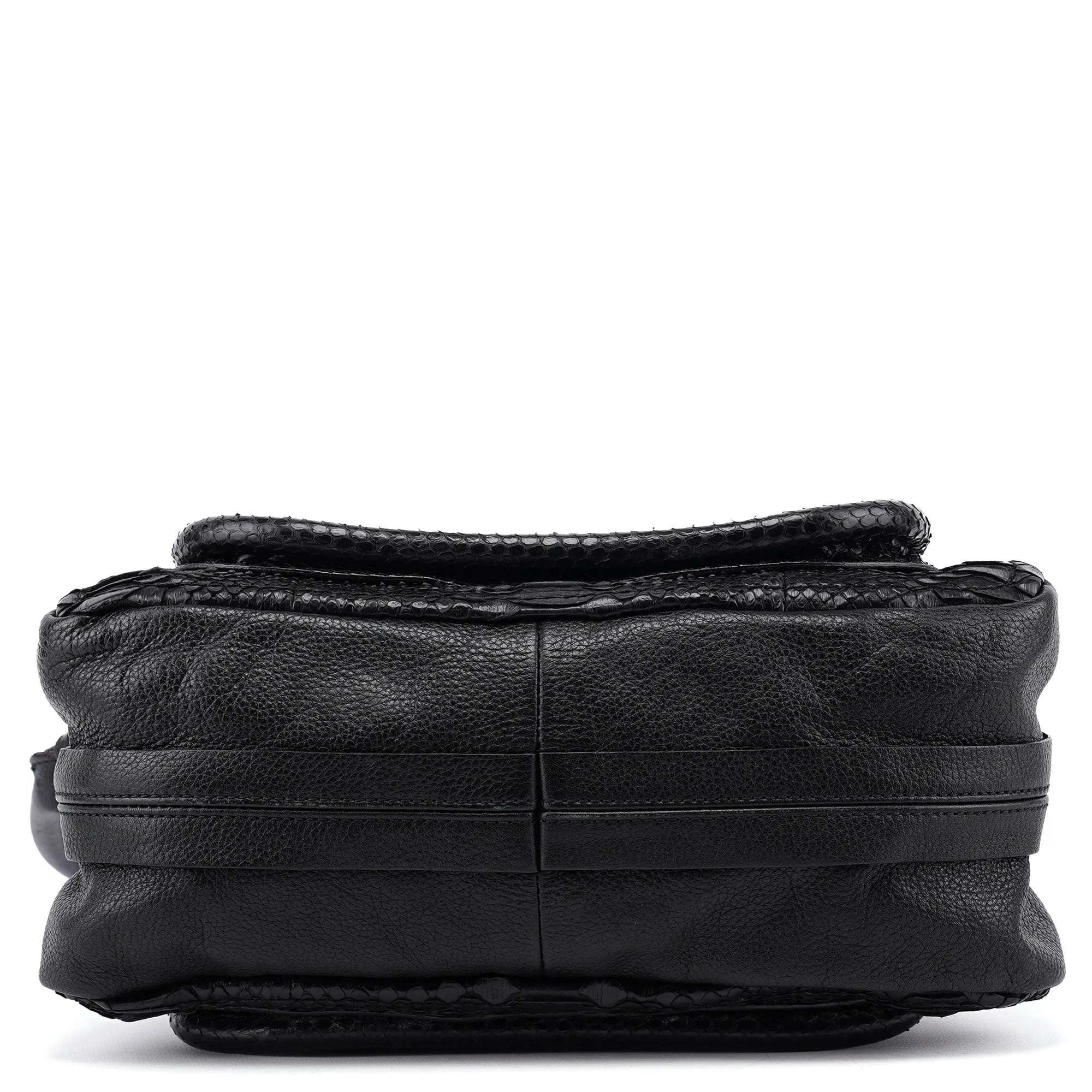 Black Python Paraty 2-Way Shoulder Bag