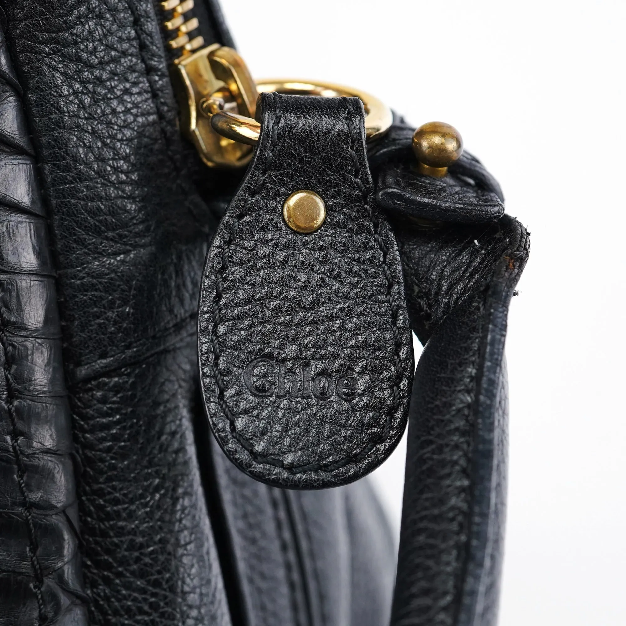 Black Python Paraty 2-Way Shoulder Bag