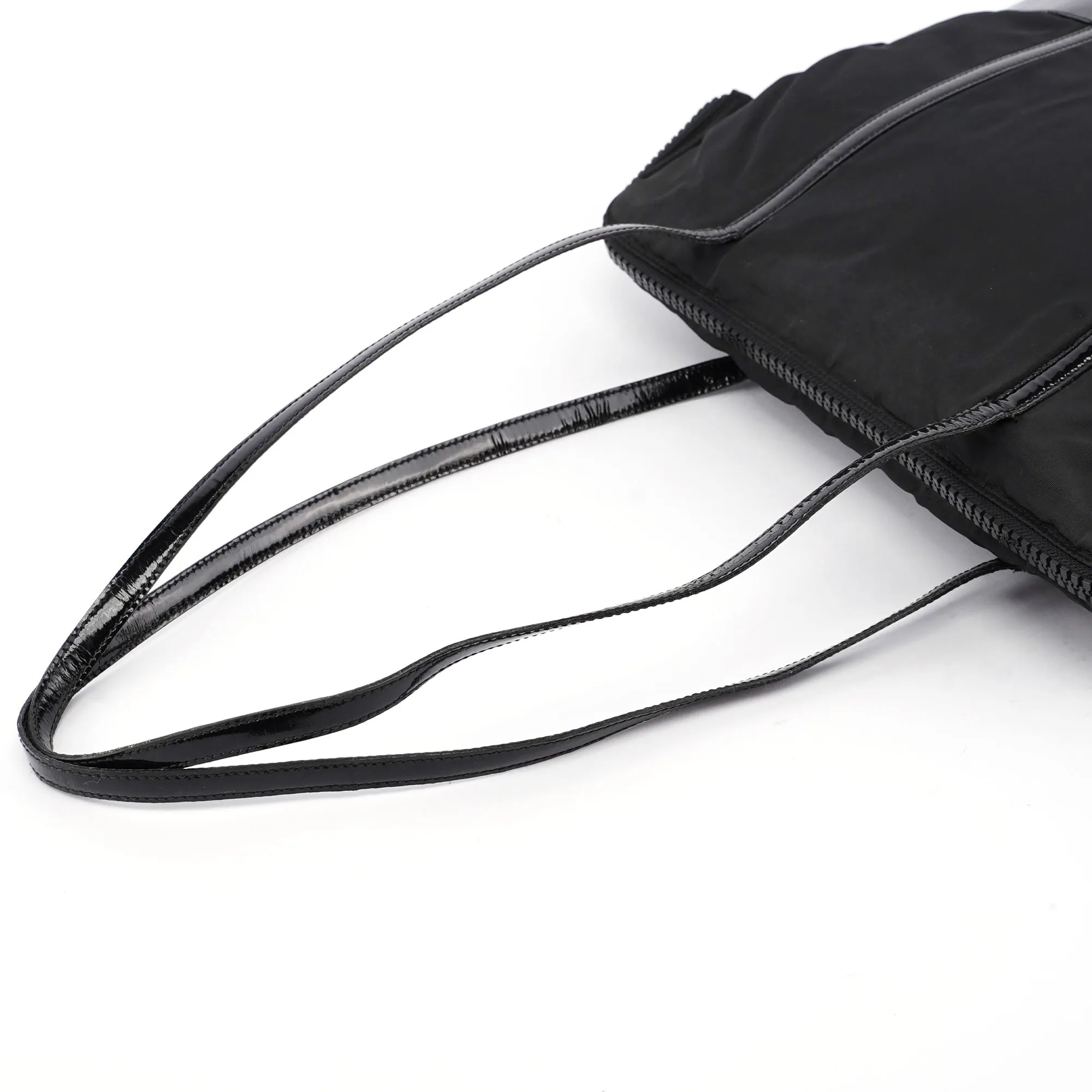Black Tessuto Spazzolato Tote Bag