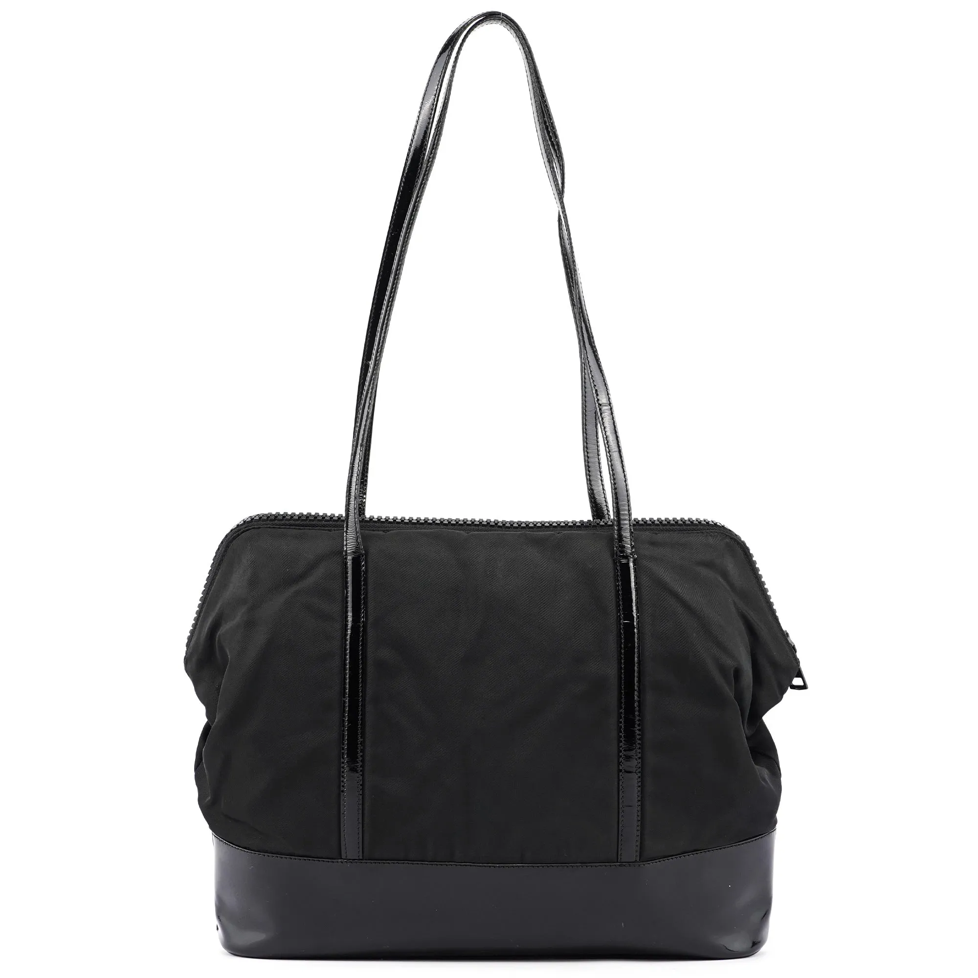 Black Tessuto Spazzolato Tote Bag