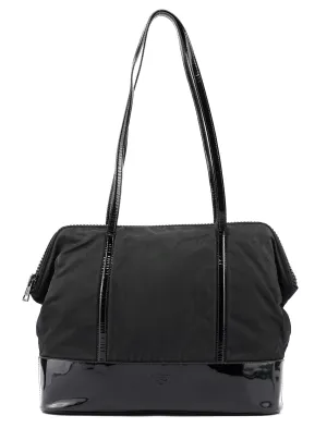 Black Tessuto Spazzolato Tote Bag