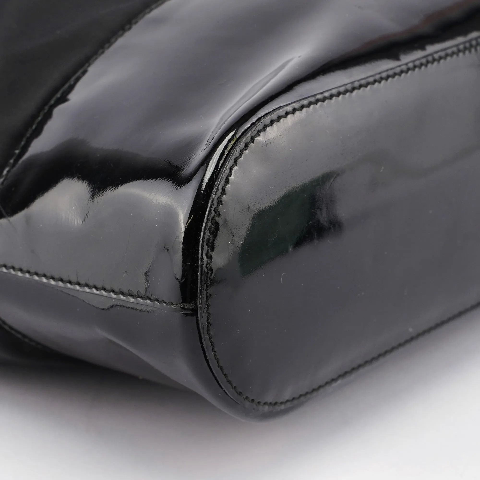 Black Tessuto Spazzolato Tote Bag